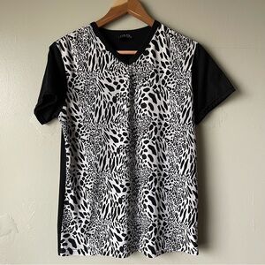 Vintage Dolce & Gabbana Black Leopard Print Women’s Top